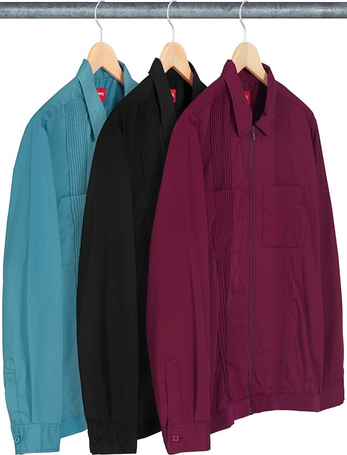 Pin Tuck Zip Up Shirt